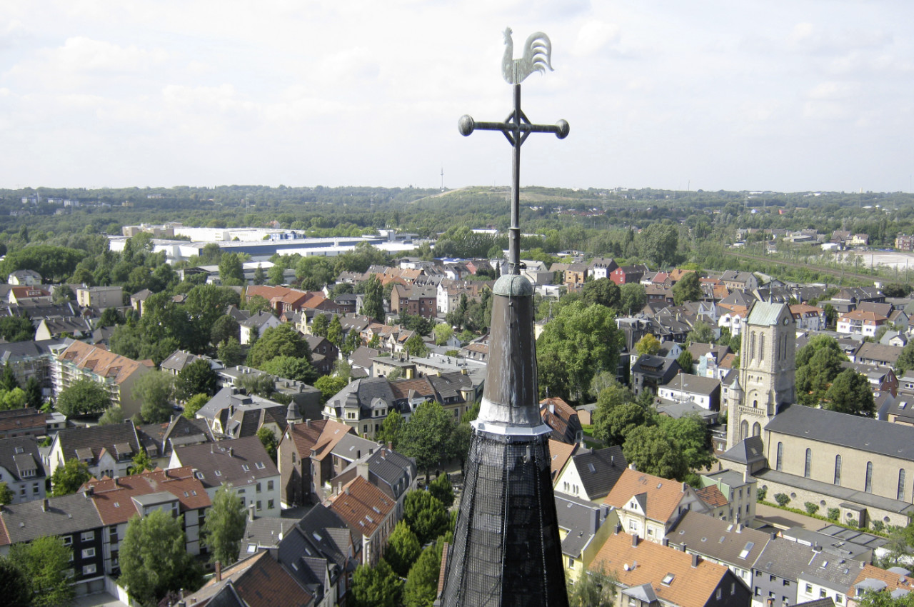 Ausblick über den Turm der Lutherkirche in Bochum 